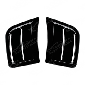 Standalone view of the uninstalled Gloss Black pair of front bumper side air vents for Subaru Impreza