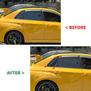 The completed performance aesthetic of a Subaru WRX GV featuring window louvers