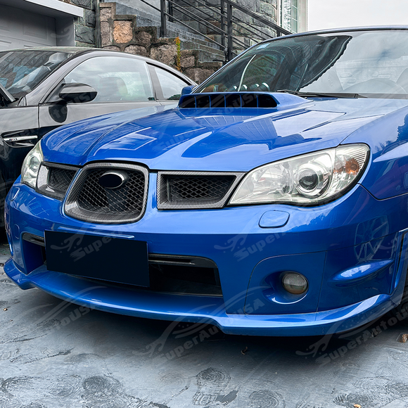 Front perspective highlighting the exotic performance look of the carbon print grill frames