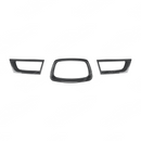 Detailed shot of the high-definition carbon fiber print weave on the 2006-2007 WRX grill overlays