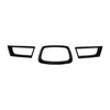 3-piece set of gloss black front grill frame overlay covers for 2006-2007 Subaru Impreza WRX STI