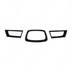 3-piece set of gloss black front grill frame overlay covers for 2006-2007 Subaru Impreza WRX STI