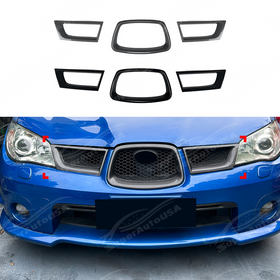The transformed front-end aesthetic of a 2006-2007 Subaru WRX STI