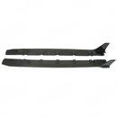 Direct side profile view of the carbon fiber aerodynamic side rockers for 2015-2021 Subaru WRX