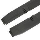 Close-up showing how the carbon splitters sit perfectly flush against the factory VA lower cladding