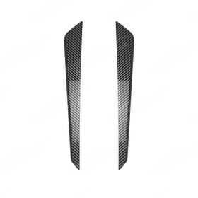 Detailed shot of the high-definition carbon fiber print weave on the VA bumper canards