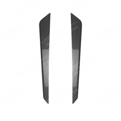 Detailed shot of the high-definition carbon fiber print weave on the VA bumper canards