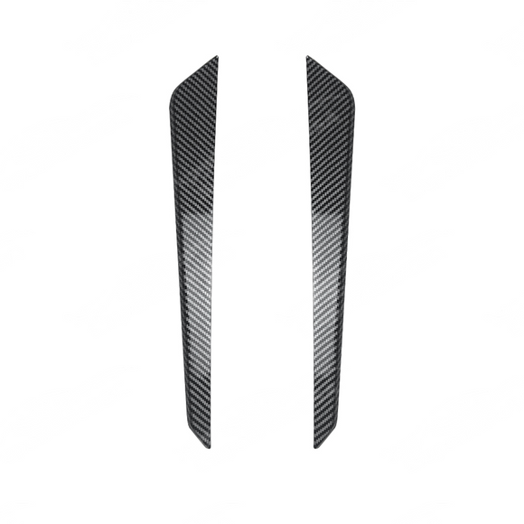 Detailed shot of the high-definition carbon fiber print weave on the VA bumper canards