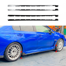 Showing the reflective UV-resistant high-gloss top coat on the carbon print JDM side rockers