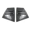 Detailed shot of the high-definition carbon fiber print weave on the VA window louvers