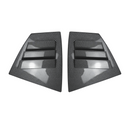 Detailed shot of the high-definition carbon fiber print weave on the VA window louvers