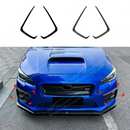 Gloss black fog light trim providing sharp contrast on a World Rally Blue Subaru VA