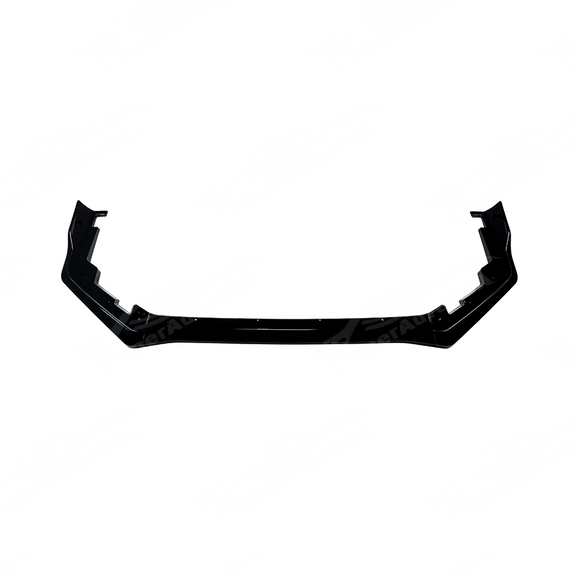 Close-up of the premium mirror-finish gloss black coating on the VA chassis JDM front lip