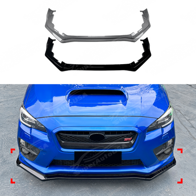 Ground-level shot highlighting the sleek, low-profile design of the gloss black JDM lip