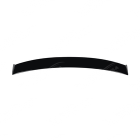 Close-up of the mirror-finish gloss black coating on the VA chassis rear window trim