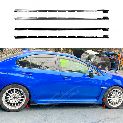 Detailed view showing the flush-mount fitment against the factory VA side cladding