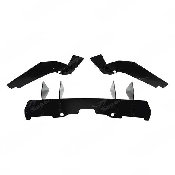 Standalone view of the 3-piece rear diffuser shark fin kit for 2015-2021 Subaru WRX/STI