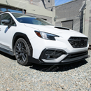 Precision fitment of adjustable aluminum front lip on 2023 Subaru WRX VB