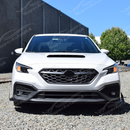 Uninstalled adjustable aluminum front lip front splitter, full view