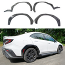 Real carbon fiber car wheel arch fender flares on a 2021 Subaru WRX VB