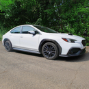 Close-up of the real carbon fiber weave on the fender flares
