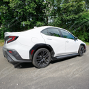 2024 Subaru WRX VB in motion with new carbon fiber wheel arch flares