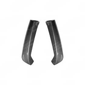 Detailed shot of the high-definition carbon fiber print weave on the VB rear bumper spats