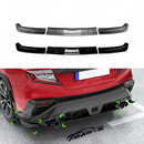 Detailed shot of the high-definition carbon fiber print weave on the VB rear diffuser