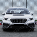 Direct front-facing view of the aerodynamic winglets for the 2022-2026 Subaru WRX bumper