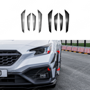 Symmetrical look of the gloss black aerodynamic winglets on the 2024 Subaru WRX front fascia