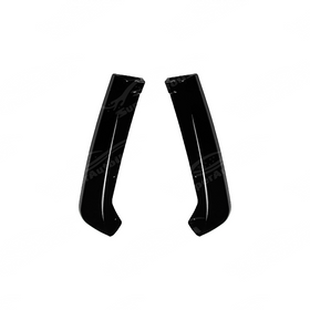 Close-up of the premium mirror-finish gloss black coating on the VB WRX rear spat extensions