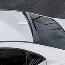 Top-down view showing the aerodynamic curvature of the VB rear window visor