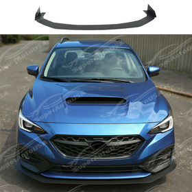 Stainless steel front lip splitter on a 2021 Subaru VB WRX