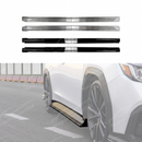 Standalone view of the uninstalled pair (left and right) STI style side skirts for Subaru VB