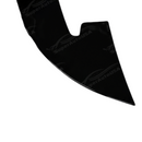 Macro perspective of the sculpted aero blade profile engineered to redirect front-end airflow