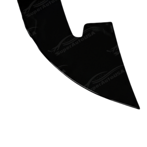 Macro perspective of the sculpted aero blade profile engineered to redirect front-end airflow