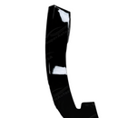 Detailed close-up of the ultra-smooth, mirror-like piano gloss black surface and UV-blocking clear coat