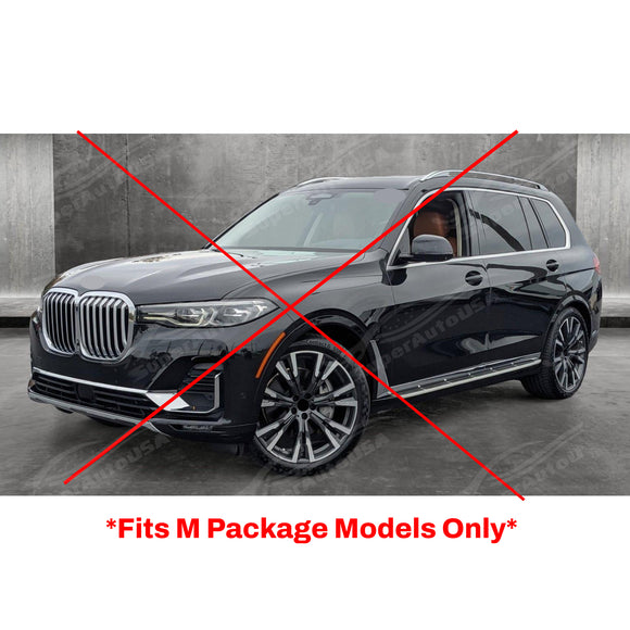 2022 BMW X7 front bumper lower lip gloss black SuperAutoUSA