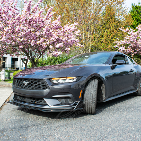 2025 Ford Mustang PU front spoiler lip 1pc SuperAutoUSA

