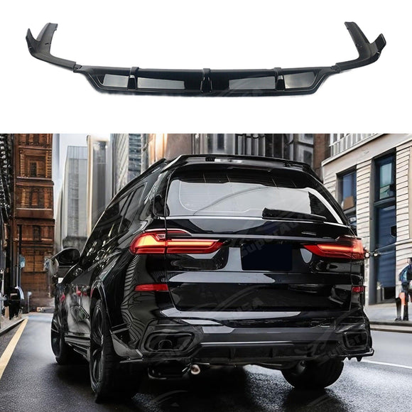 Front bumper splitter and diffuser kit for BMW X7 M Sport 2023 by SuperAutoUSA