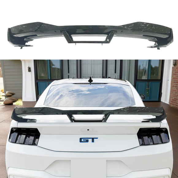 2025 Dark Horse Premium Coupe 2-Door Mustang Rear Wing in Forged Carbon Fiber by SuperAutoUSA.
