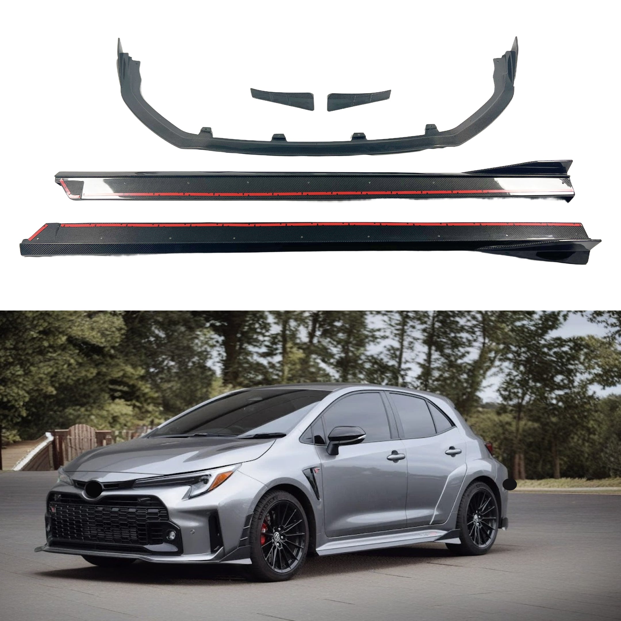 Toyota Corolla (2014–2025) Collection - Real Carbon Fiber Front Lip, S ...