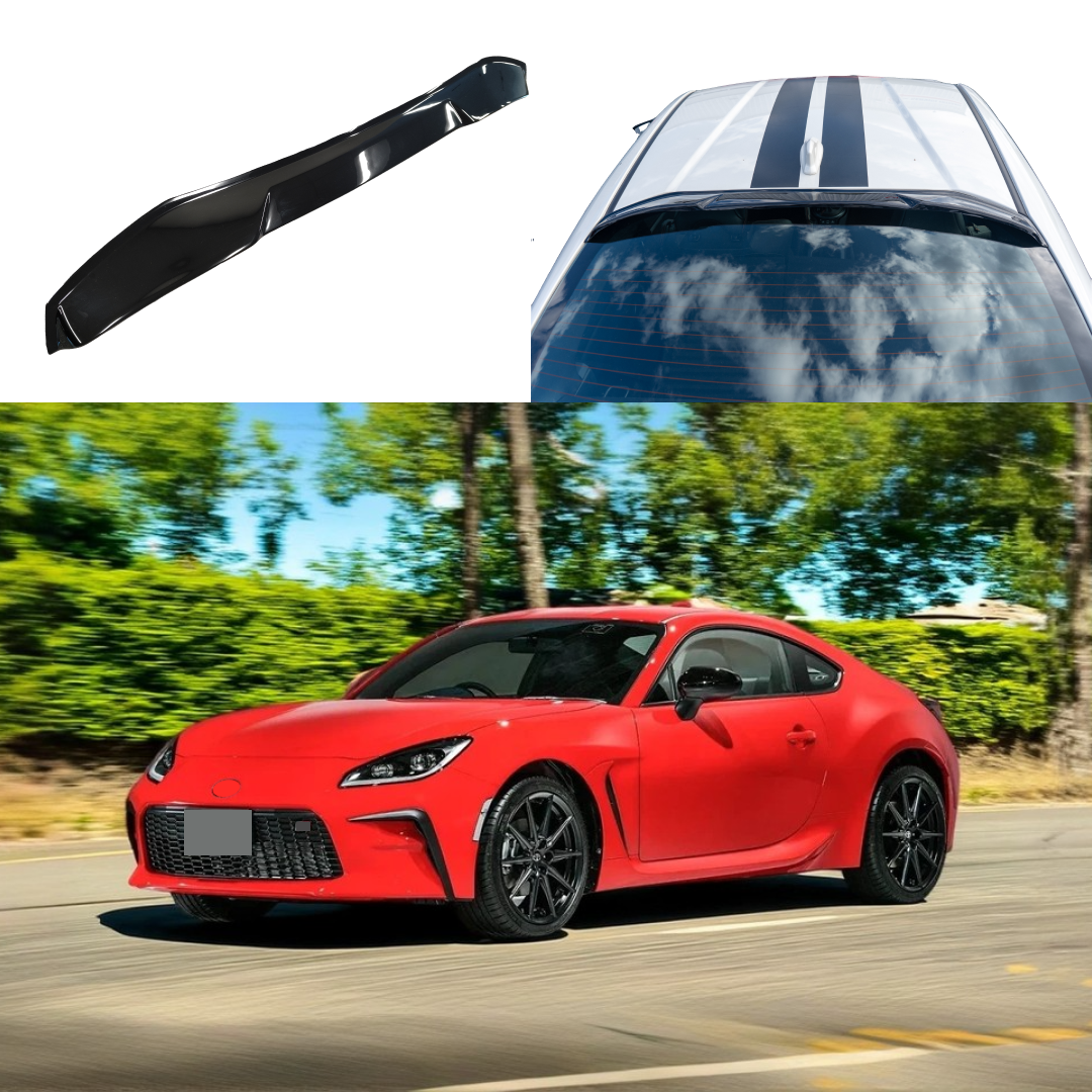 Fits 2022-23 Gloss Black Rear Roof Window Visor Spoiler Wing | SuperAutoUSA