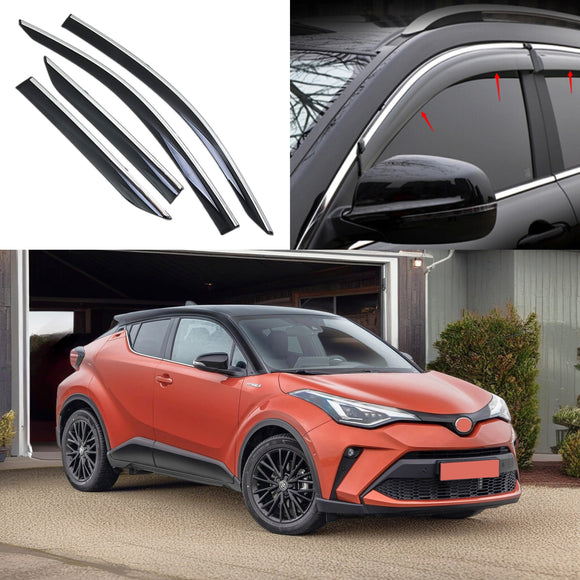2019 Toyota C-HR chrome trim rain guards SuperAutoUSA