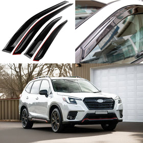 2020 Subaru Forester dark smoked rain guards SuperAutoUSA