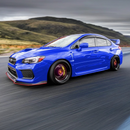 Carbon fiber front spoiler lip for Subaru WRX STI Limited 2019, 2020, 2021 by SuperAutoUSA.
