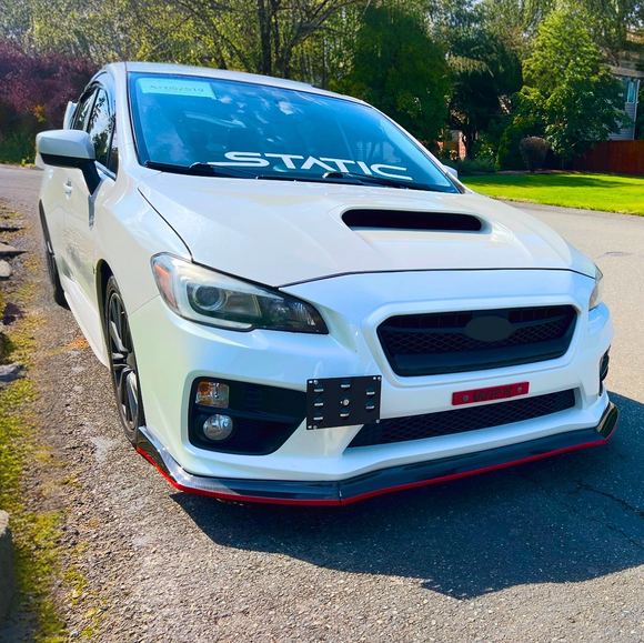 Carbon fiber front splitter lip for Subaru WRX STI Limited 2018, 2019, 2020, 2021 by SuperAutoUSA.

