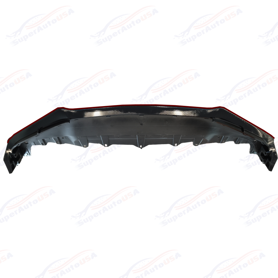 Carbon Fiber Print Front Splitter Spoiler Lower Bumper Lip For 2017 ...