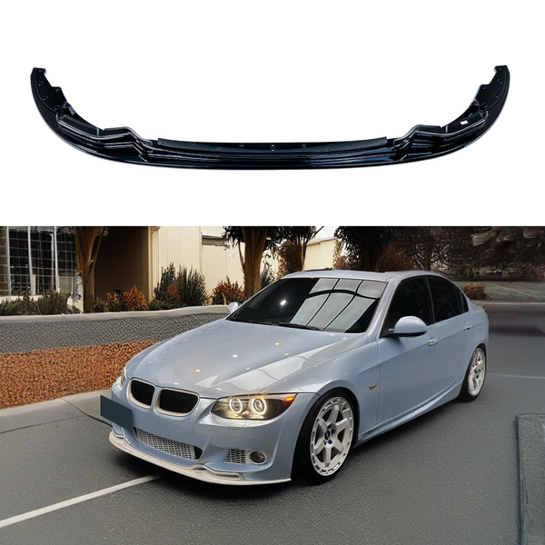 Gloss Black M Sport Front Splitter Bumper Lip 1pc Fits BMW 3