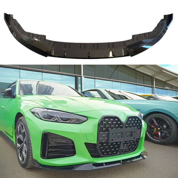 For 21-25 BMW G22 G23 430i M440i AC Style Carbon Look Front Bumper Lip Splitter